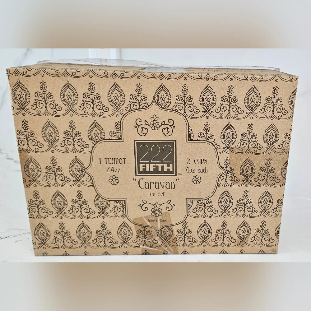 White Elephant Tea Set with Floral Design - Picture 4 of 8